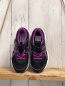 Preview: Asics  Schuhe  Gr. 30  schwarz pflaume Streifen + bund weiße Sohle 