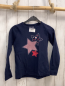 Preview: Blue Seven  Langarmshirt  Gr. 128  blau bunte Sterne mit Glitzer 