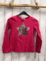 Preview: Okaidi  Langarmshirt  Gr. 128  rot silber Pailettenstern 