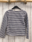Preview: Okaidi  Langarmshirt  Gr. 116  blau weiße Streifen Pailettenblume 