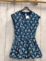 Preview: Okaidi  Kleid  Gr. 116  petrol bunte Schmetterlinge 