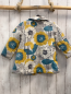 Preview: Next  Mantel  Gr. 98  weiß graue Strich petrol mais graue Blumen 
