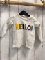Preview: H&M Langarmshirt  Gr. 74  hellgrau bunte Schrift 