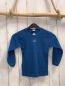 Preview: Petit bateau  Langarmshirt  Gr. 110  blau hellblaue Streifen Schrift 