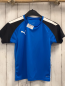 Preview: Puma  Sportshirt  Gr. 122/128  hellblau schwarz weiße Streifen 