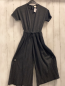 Preview: Zara  Jumpsuit  Gr. 128  dunkelgrau Hosenbeine crincled mit breitem Schlag 