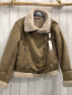 Preview: neu  Jacke  Gr. 164  sand Waschleder beige Teddybund + -futter 