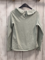 Preview: Next  Langarmshirt  Gr. 128  mint großer Kragen mit Lochstickerei 
