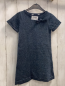Preview:   Kleid  Gr. 116  blau mit bunten Glitzerpunkten Strick Schleife 