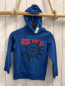 Preview: Diesel Pullover  Gr. 116  blau Kapuze schwarze Hand Stern + rote Schrift 