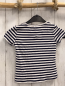 Preview:   T-Shirt  Gr. 110  weiß schwarze Streifen Pailettenanker 