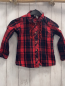 Preview: Steiff  Bluse  Gr. 104  rot schwarz kariert Rüschen 