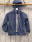 Preview: Steiff  Fleecejacke  Gr. 110  lila Kapuze hellblauer Bund mit Blättern 