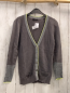 Preview: Zero  Strickjacke  Gr. 34  grau hellgrüner Bund 