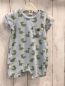 Preview: Alana  Playsuit  Gr. 62  hellblau Frottee grüne Dinos 