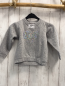 Preview: Basefield  Pullover  Gr. 92  grau dunkelgrau Punkte silber Pailettenherz 