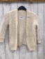 Preview: Dunes Stores  Strickjacke  Gr. 116  naturweiß flusig goldene Glitzerpunkte 