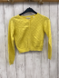 Preview: Okaidi  Strickjacke  Gr. 128  gelb Lochmuster 