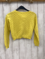 Preview: Okaidi  Strickjacke  Gr. 128  gelb Lochmuster 