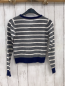Preview: Marc O´ Polo  Strickjacke  Gr. 140  grau weiße Streifen blauer Bund 