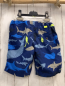 Preview: Boden Shorts  Gr. 122  blau bunte Haie weißer Bund 
