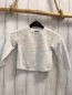 Preview: Okaidi Pullover  Gr. 92  weiß Strick flusig mit beige Streifen