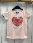 Preview: Okaidi  T-Shirt  Gr. 104  rosa rotes Herz mit transparenten Pailetten 