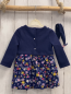 Preview: 2tlg Sergent Major  Kleid + Stirnband  Gr. 80  blau Blumen 