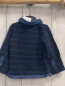 Preview: Sergent Major  Pullover Gr. 80  blau grüne Streifen Jeanskragen