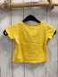 Preview: Benetton T-Shirt  Gr. 80  gelb weiße Punkte Eis Glitzerschrift 