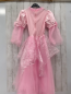 Preview: Karnevalwiertz  Karnevalkostüm  rosa Prinzessinnenkleid mit Tüll + silber Glitzersternen + Steinen 