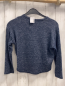 Preview: Zara  Pullover  Gr. 122  blau grau meliertz Aufnäher z.T. mit Pailetten