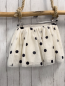 Preview: H&M  Rock Gr. 104  creme Tüllüberrock mit schwarzen Punkten silber Glitzerbund 
