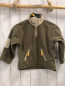 Preview: Timberland  Pullover  Gr. 110  sand Fleece beige Bund gelbe Applikationen Reißverschluss 