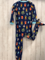 Preview: Carters  Schlafanzug  Gr. 122  blau Fleece bunte Monster hellblauer Bund 