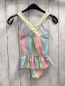 Preview:   Badeanzug  Gr. 134/140  mint bunte Streifen mit Glitzerpunkten 