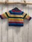 Preview: GAP  Strickjacke  Gr. 62  blau hellblau rot hellgrau gelb hellgrün orange Streifen 