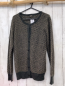 Preview: Milano  Strickjacke M grau goldenes Wabenmuster 
