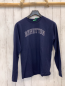 Preview: neu Benetton Langarmshirt  Gr. 164  blau weiße Schrift 