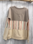 Preview: neu Shoko  Pullover  Gr. 164/170  sand beige + bunte Zackenstriefen 