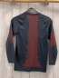 Preview:  Sportshirt lang  Gr. 158/164  grau rost Punkte 