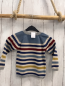Preview:   Pullover  Gr. 92  blau hellblau beige weinrot mais Streifen Strick 