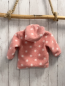 Preview:   Teddyjacke Gr. 74  rosa Kapuze weiße Punkte grauer Bund 