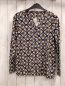 Preview: Soyaconcept  Langarmshirt  Gr. 158/164  beige blau brauner Druck 