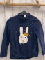 Preview:  Pullover Gr. 128  blau gepunkteter Bund Hase