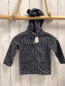 Preview:   Fleecejacke  Gr. 92  grau Kapuze mit Ohren weiße Punkte 