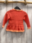 Preview: Liegelind Strickjacke Gr. 74  hellrot aprikot Bund türkis Knöpfe