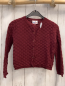 Preview:  Strickjacke Gr. 122  bordeauxrot Lochmuster