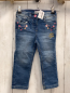 Preview:  Hose Gr. 92  blau Jeans gestickte Blumen Bund verstellbar
