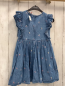 Preview:  Kleid Gr. 128  blau Jeans Blumen